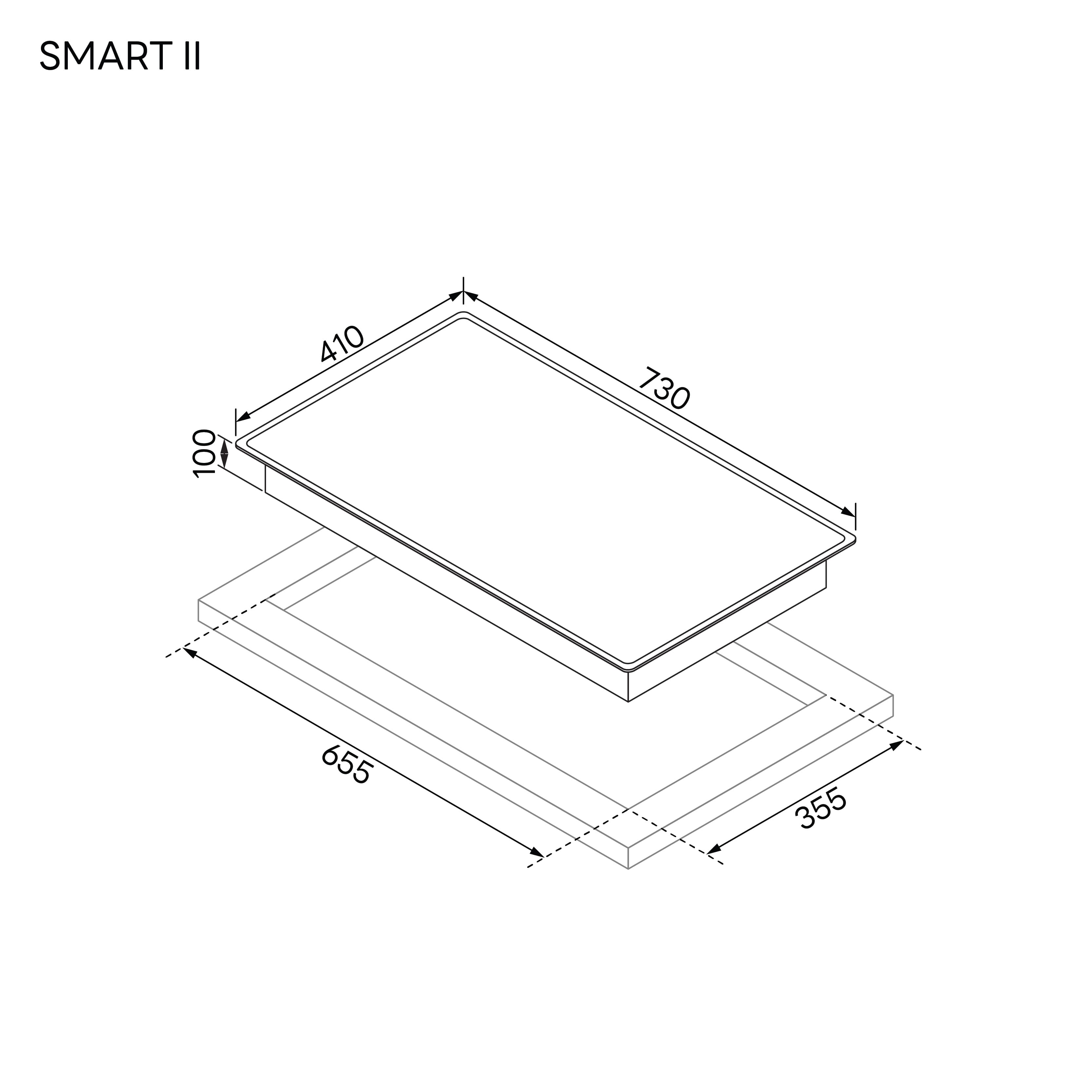 เตาแก๊สแบบฝัง 2 หัว EVE EVERCOOK SMART II 73 ซม. สีดำ
